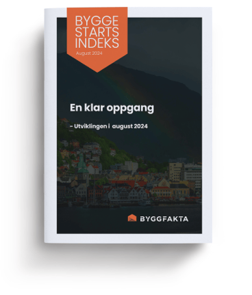 Bilde som viser forsiden av byggestartsindeksen for august 2024.