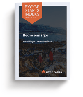 Mockup av startsiden for Byggestartsindeksen